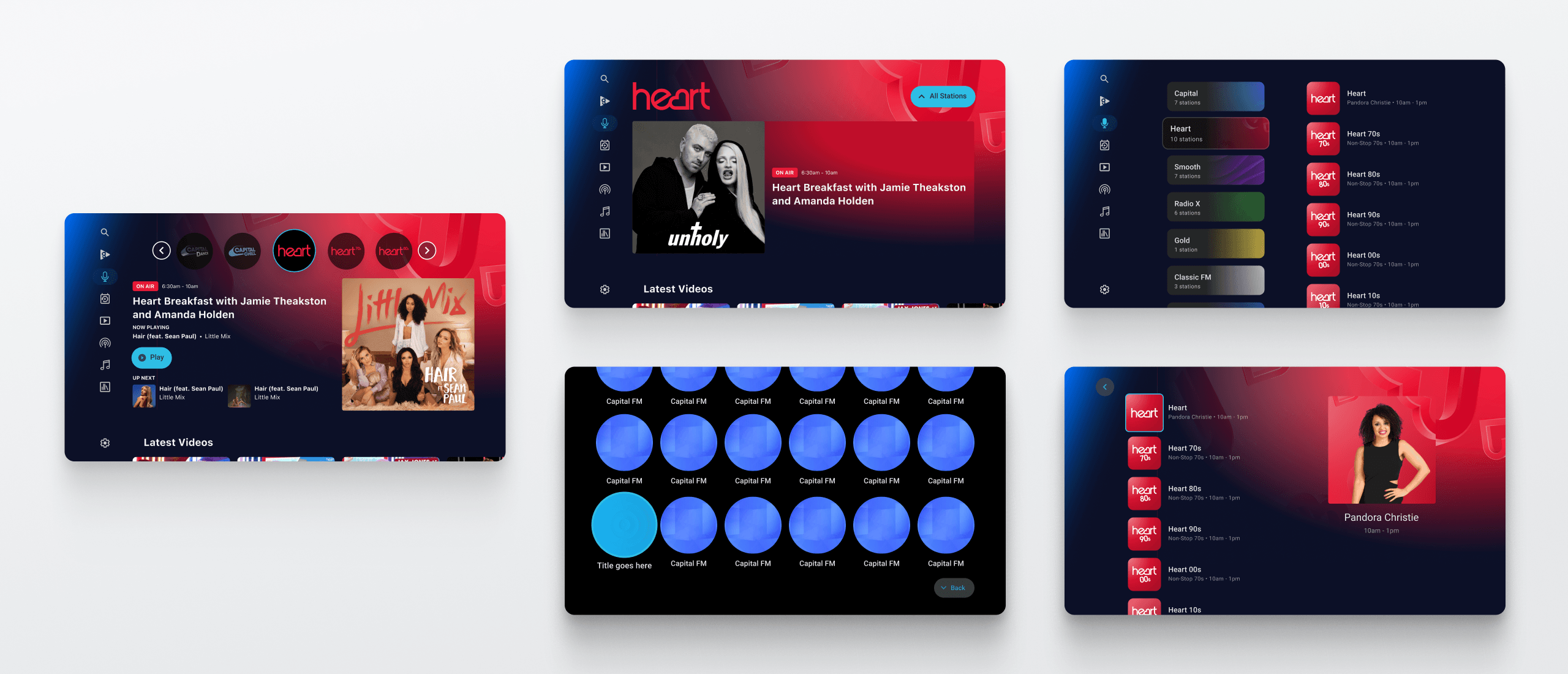 Radio selection exploration for Global Player on connected TV.
